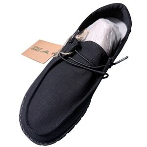 Grand Attack G704 Womens Casual Slip On Shoes Linen Black Size 10 NEW in box